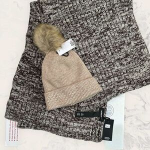 NWT Nordstrom Rib Knit Scarf and Nordstrom BP. Embellished Beanie - One Size - B